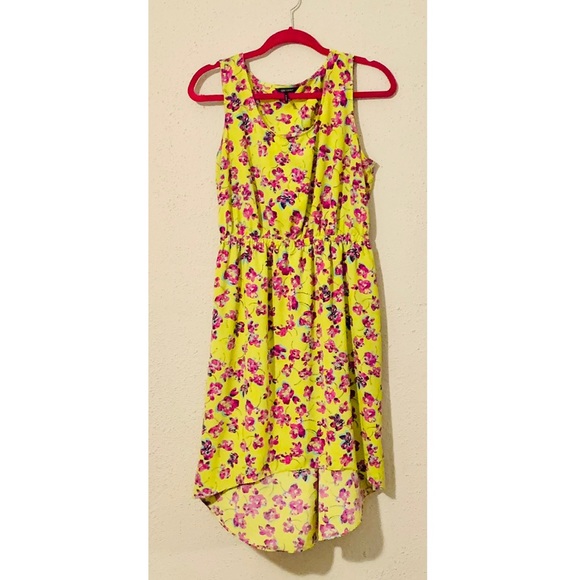 Daisy Fuentes Floral High Low Dress Large - Picture 1 of 4